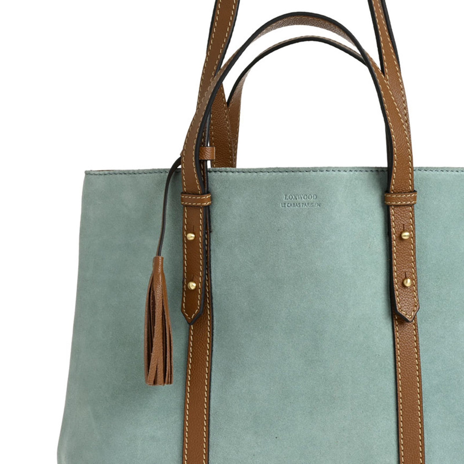 MILA - Large suede leather tote bag