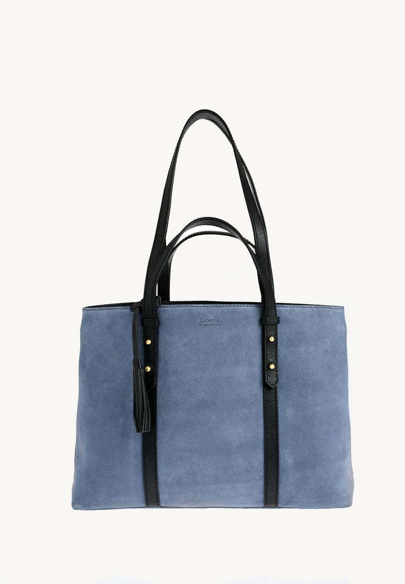 MILA - Grand sac fourre tout en cuir velours