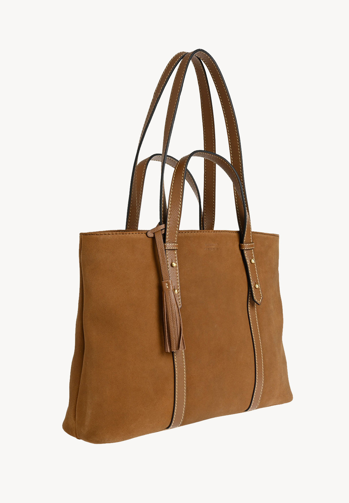 MILA - Grand sac fourre tout en cuir velours