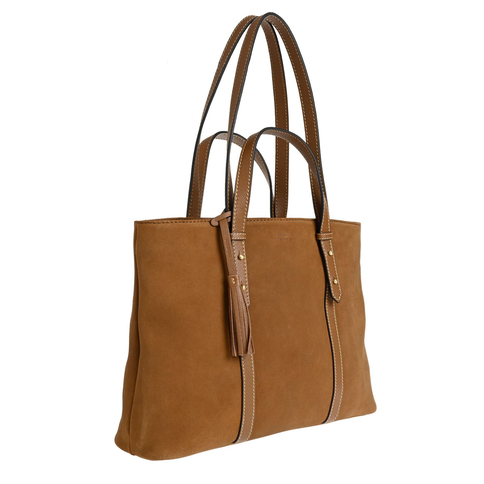 MILA - Grand sac fourre tout en cuir velours