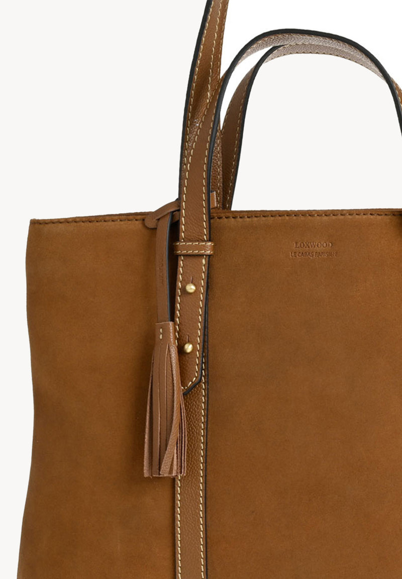 MILA - Grand sac fourre tout en cuir velours