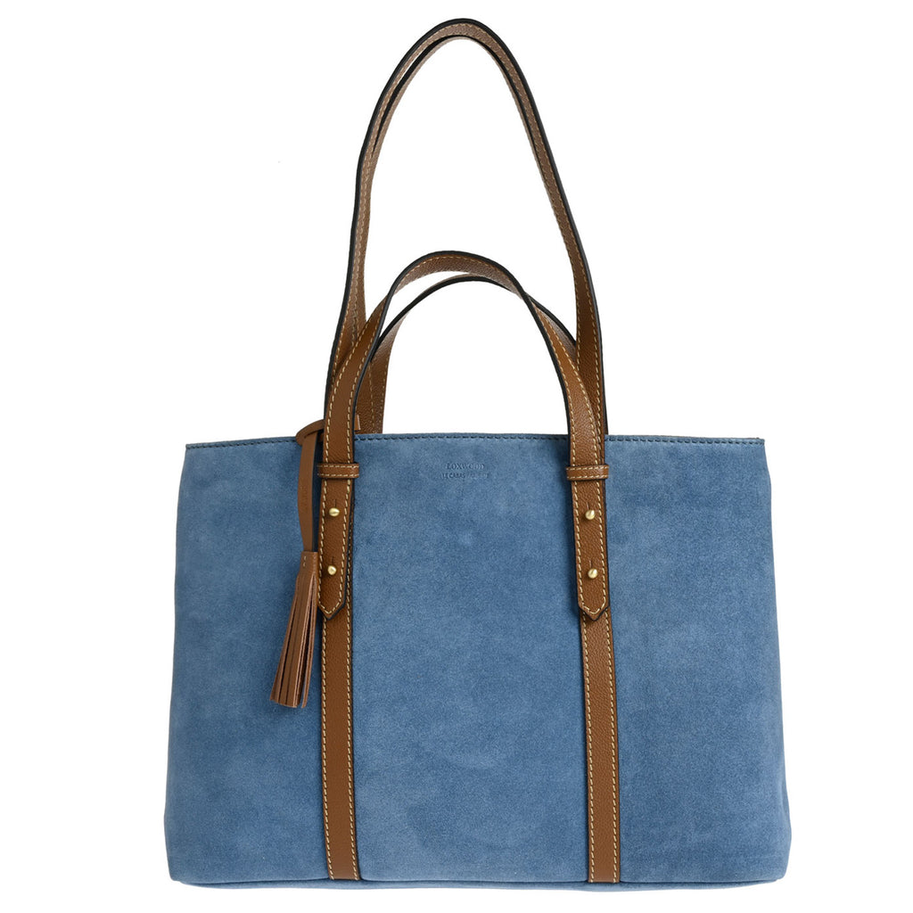 MILA - Grand sac fourre tout en cuir velours