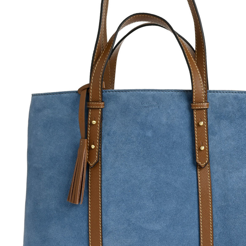 MILA - Large suede leather tote bag