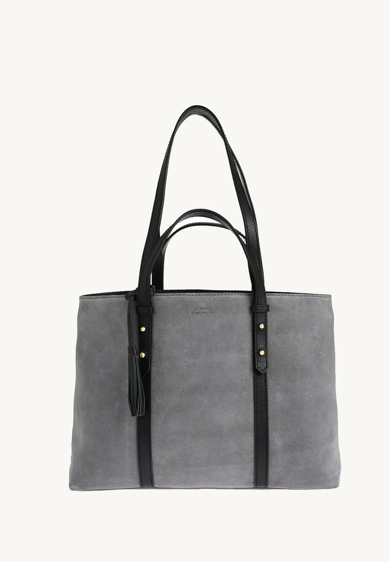MILA - Grand sac fourre tout en cuir velours