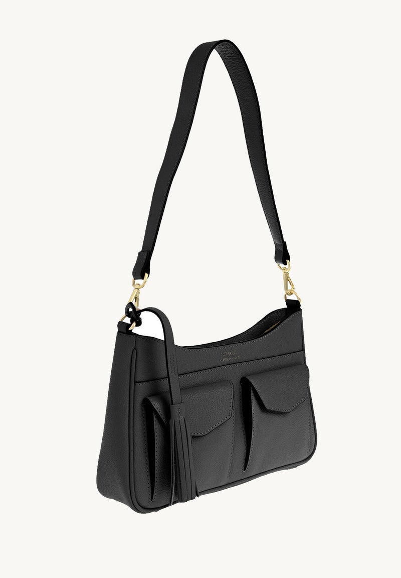 LISON - Grained leather shoulder bag