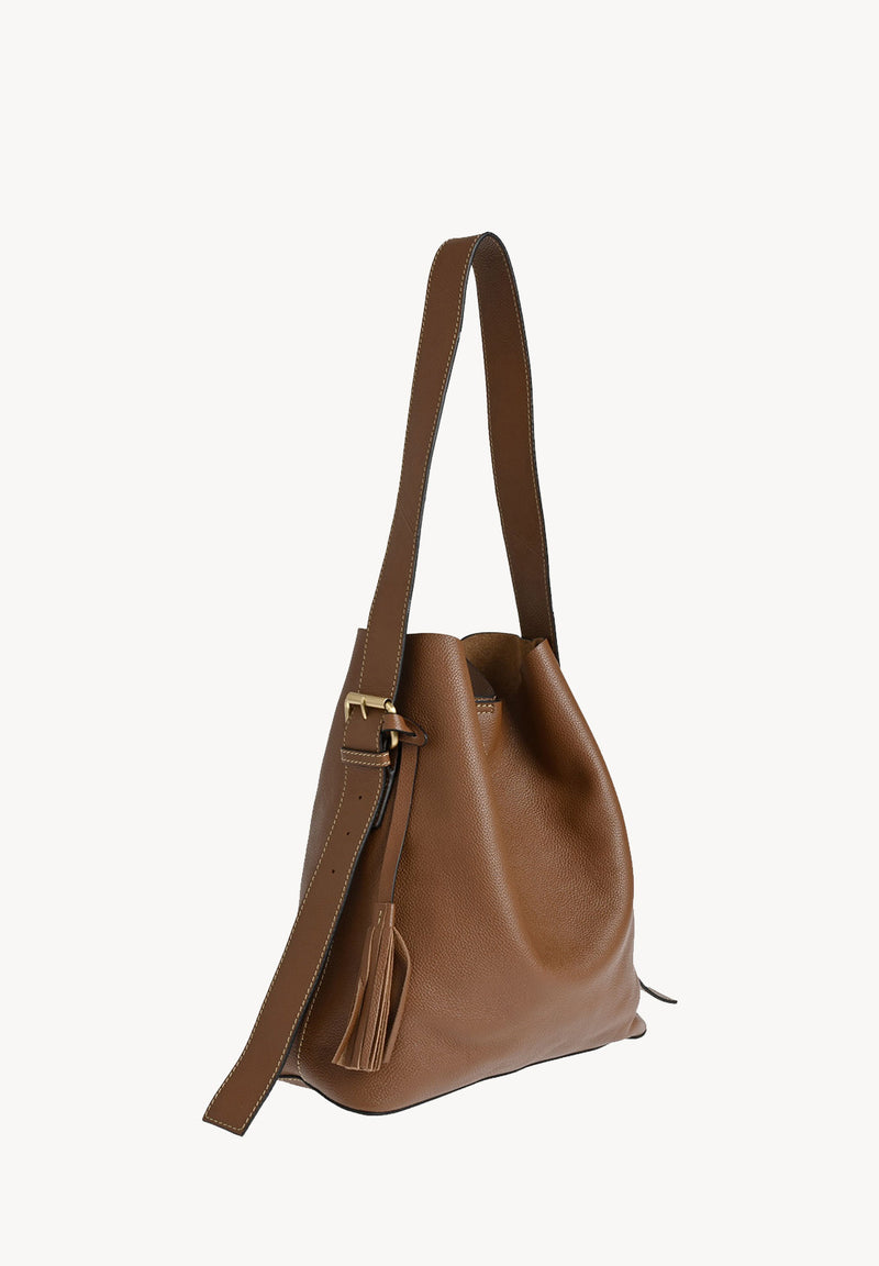 NAYA -  Sac épaule en cuir grainé