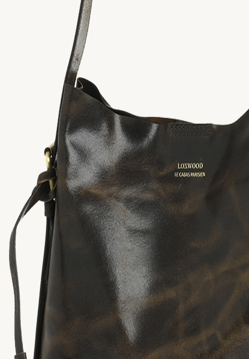 NAYA -  Sac épaule en cuir vintage