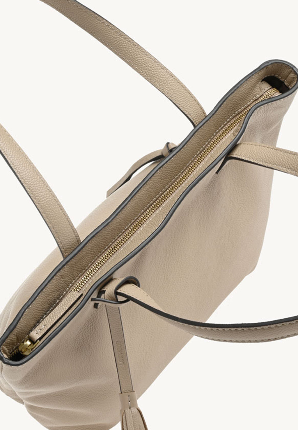 EDEN - Mastic grained leather shoulder bag