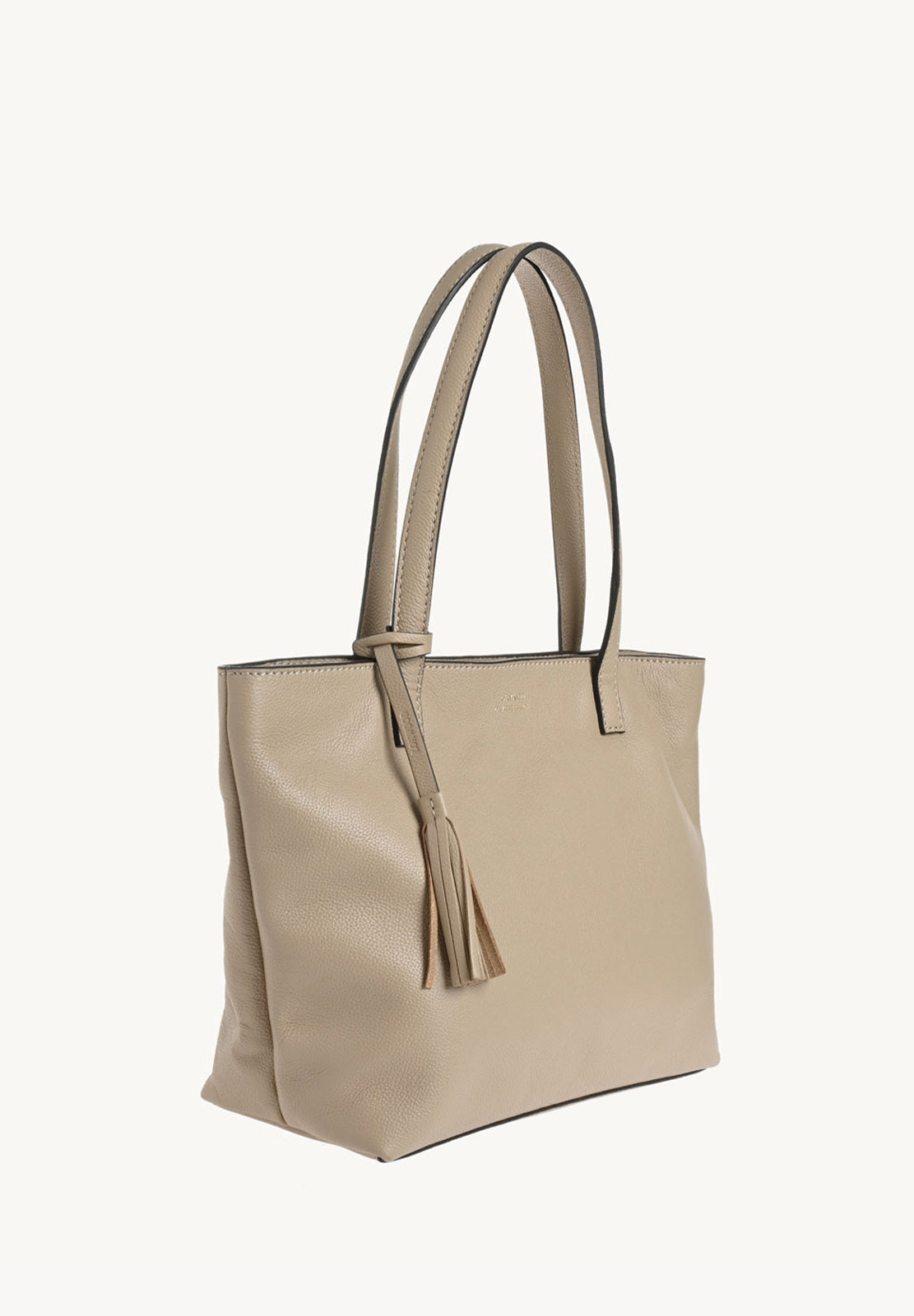 EDEN - Mastic grained leather shoulder bag
