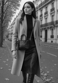 BABY CABAS - Mini cabas zippé effet DOUDOUNE en nylon Silver photo portée