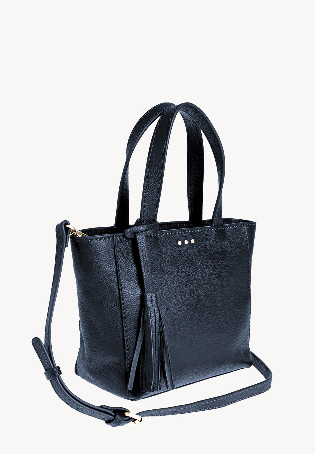 BABY CABAS - Petit crossover en cuir grainé