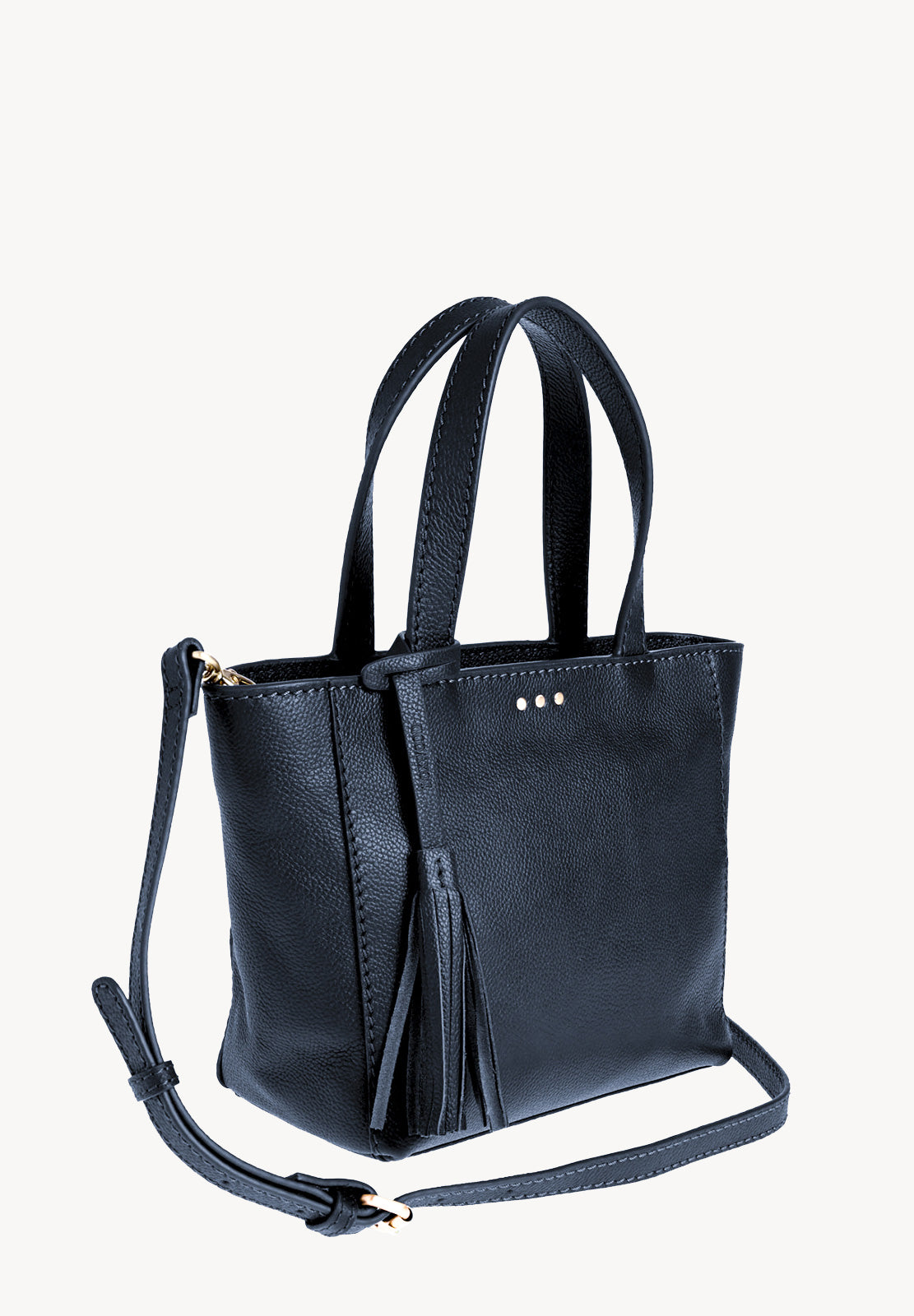 BABY CABAS - Petit crossover en cuir grainé