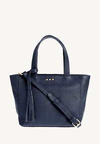 Mini 3 Stud Blue Jean Tote Bag