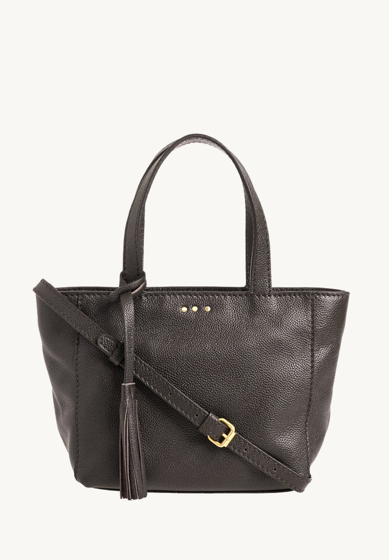 BABY CABAS - Small crossover in Coffee leather