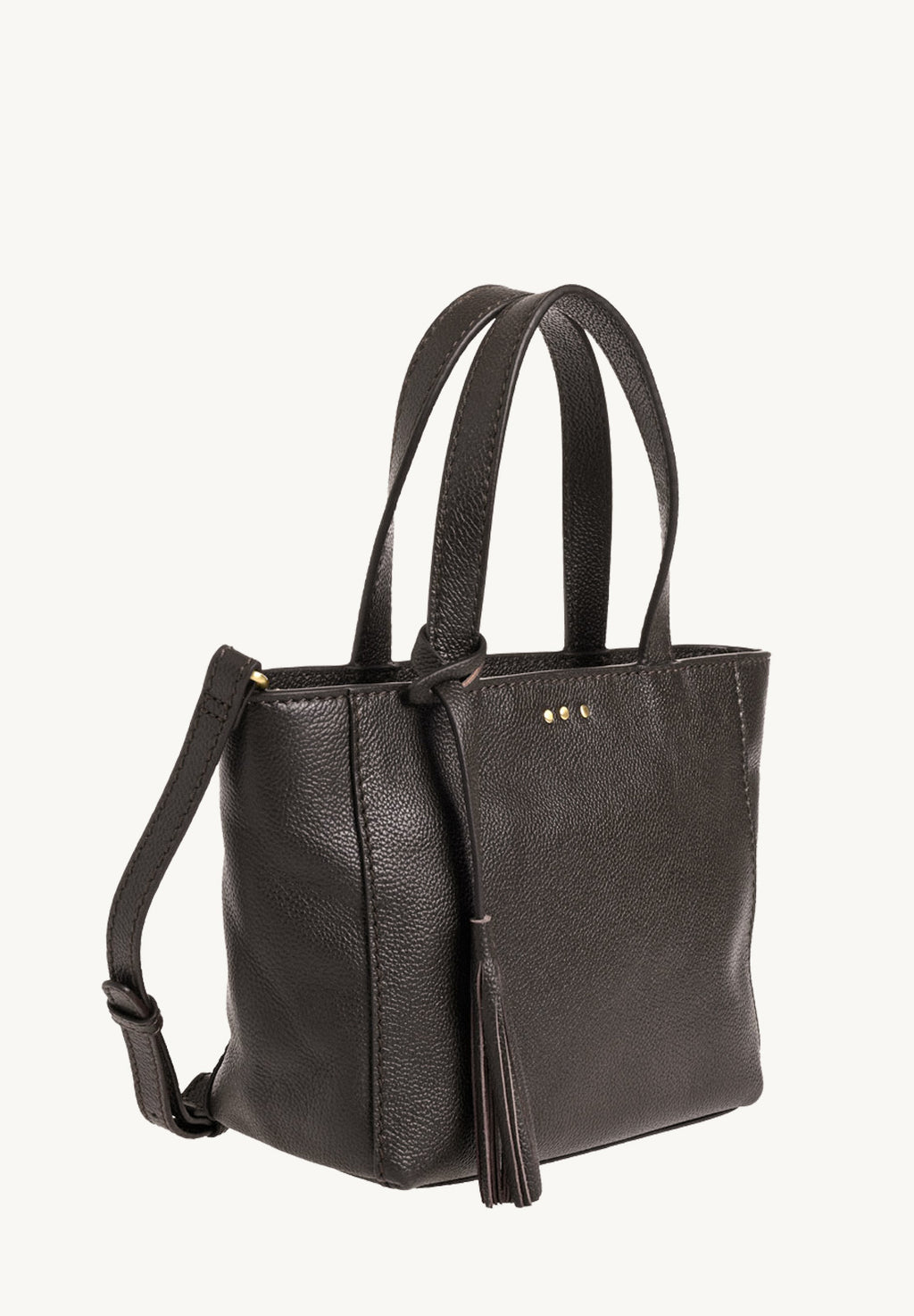 BABY CABAS - Small crossover in Coffee leather