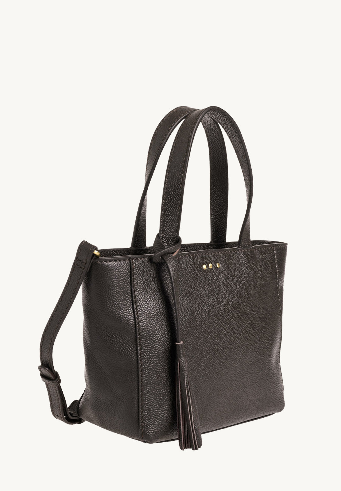 BABY CABAS - Small crossover in Coffee leather