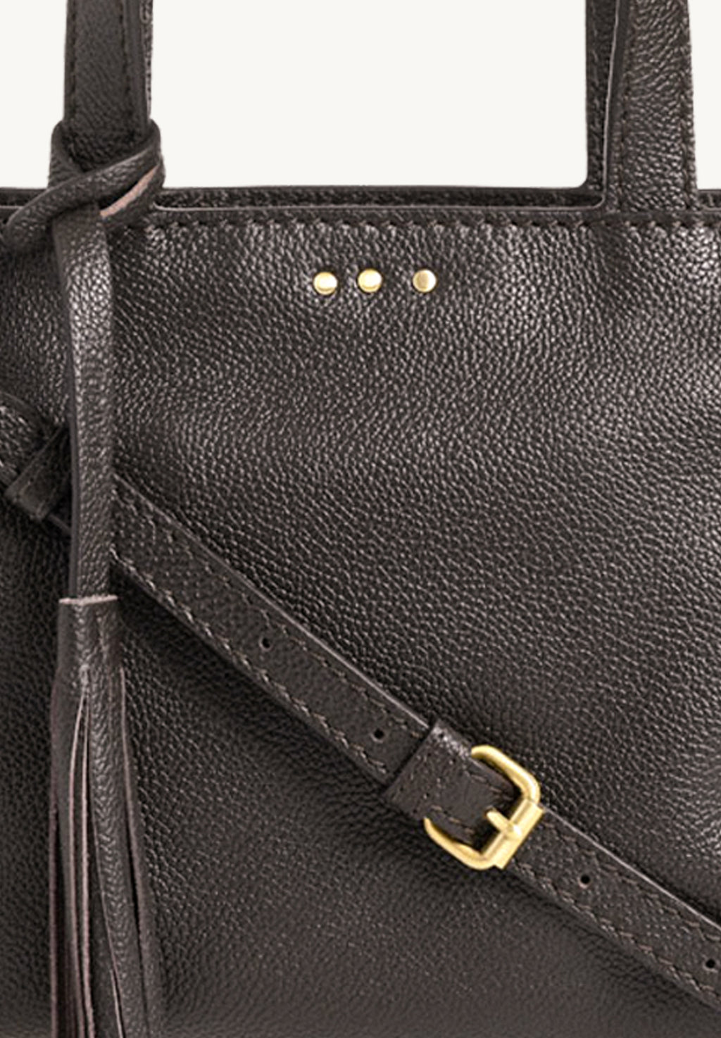 BABY CABAS - Small crossover in Coffee leather