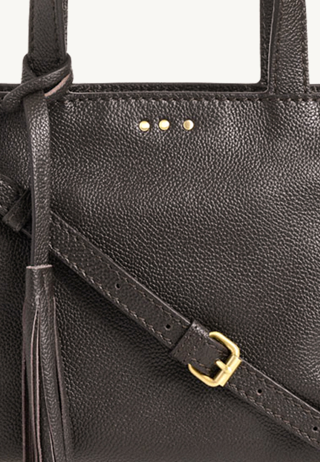 BABY CABAS - Small crossover in Coffee leather