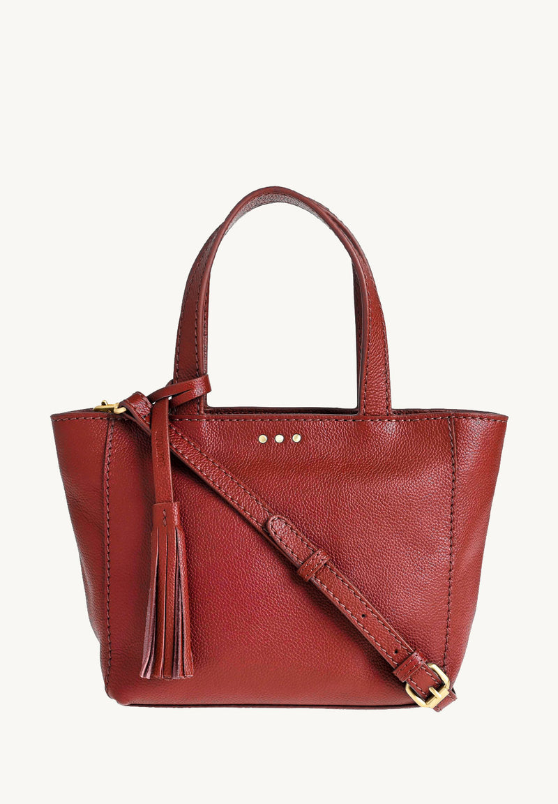 BABY CABAS - Small crossover in grained leather