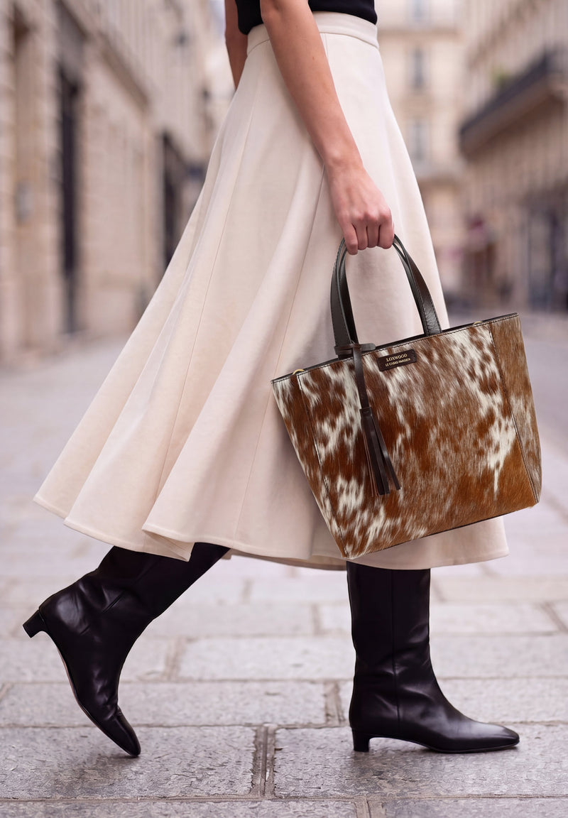 Cabas Parisien en poil de vachette