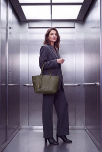 Cabas Parisien en cuir grainé