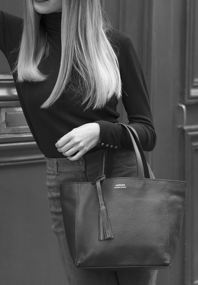 Small PARISIEN tote bag - Grained leather