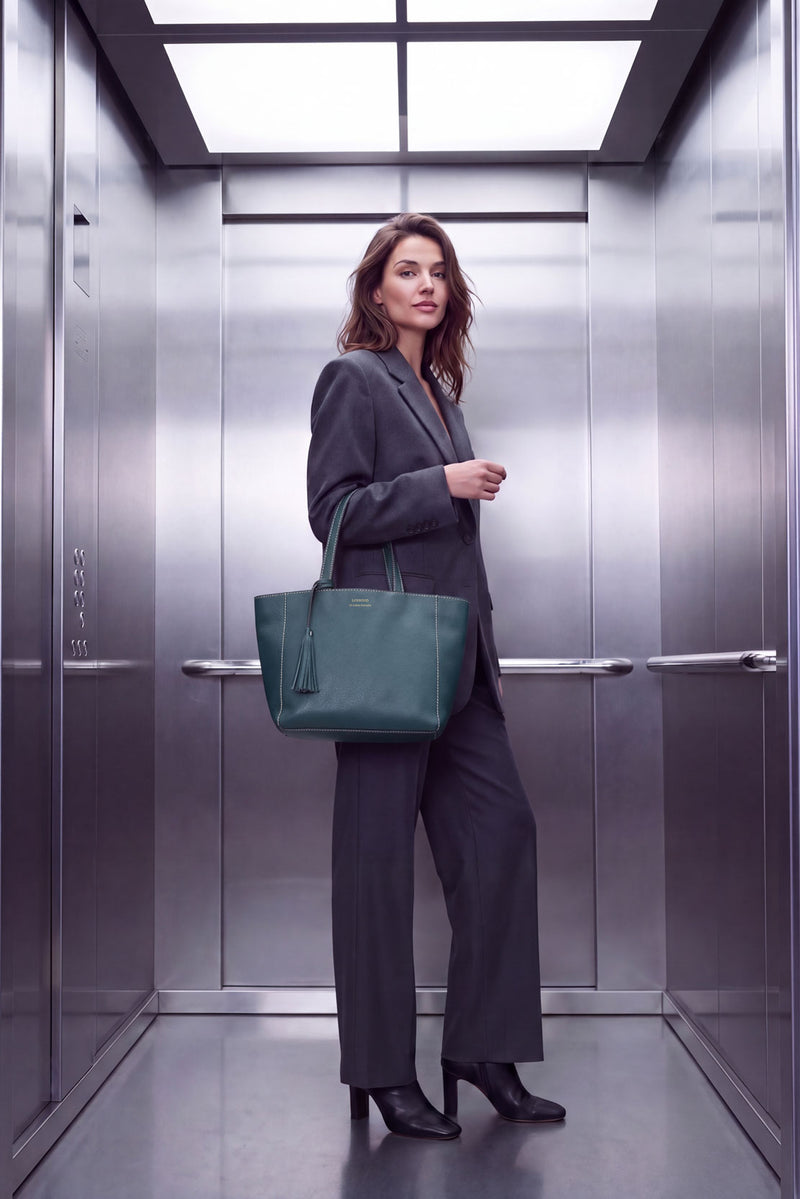 Cabas Parisien en cuir grainé