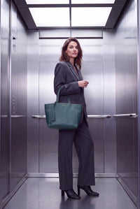 Cabas Parisien en cuir grainé