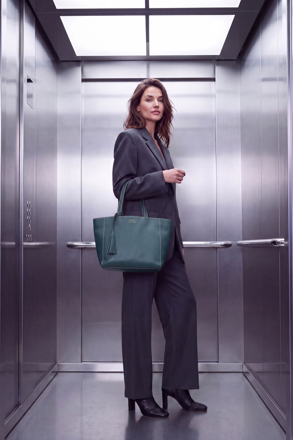 Cabas Parisien en cuir grainé