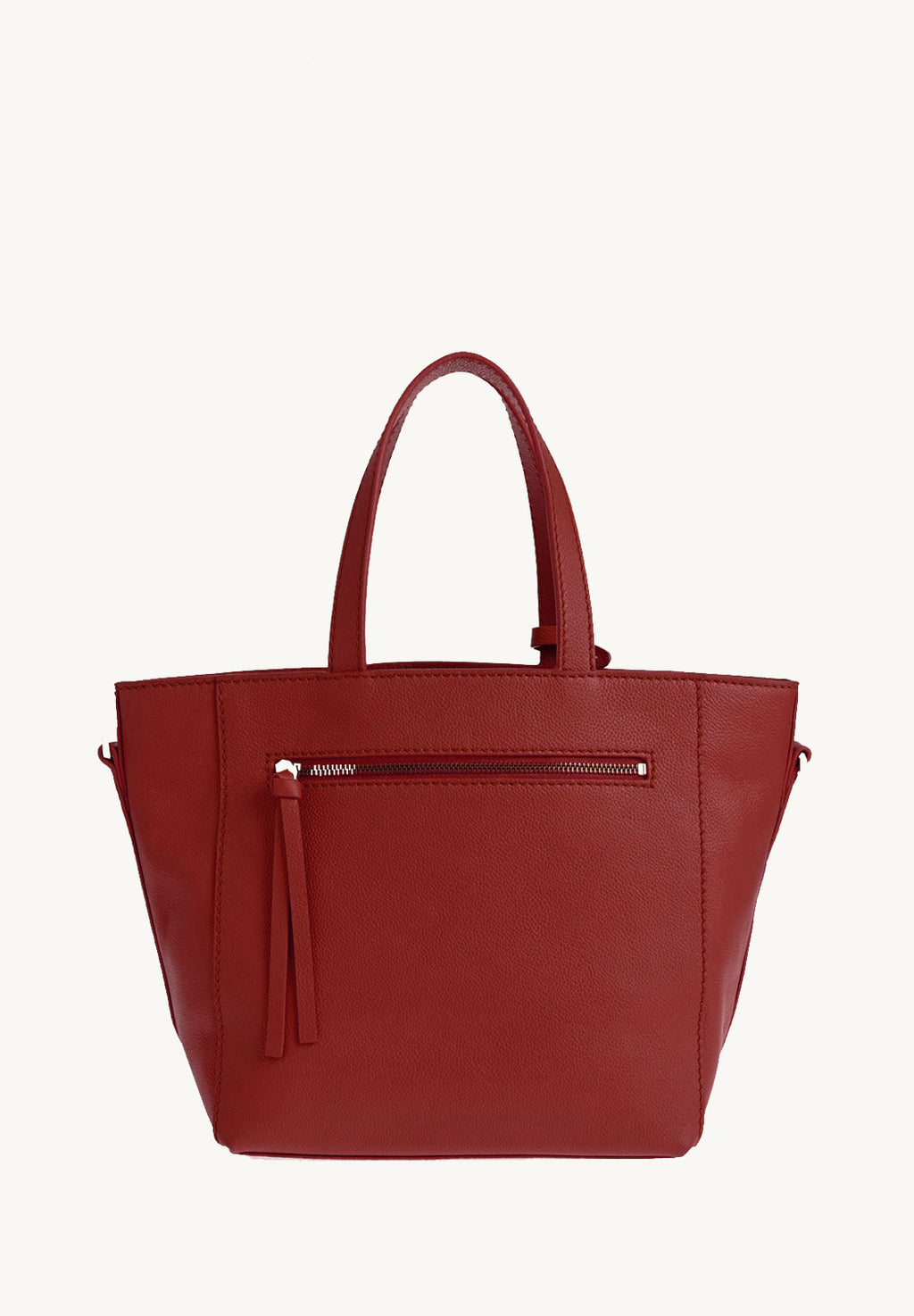 Small PARISIEN tote bag with shoulder strap - Grained leather