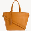 Small PARISIEN tote bag with shoulder strap - Grained leather