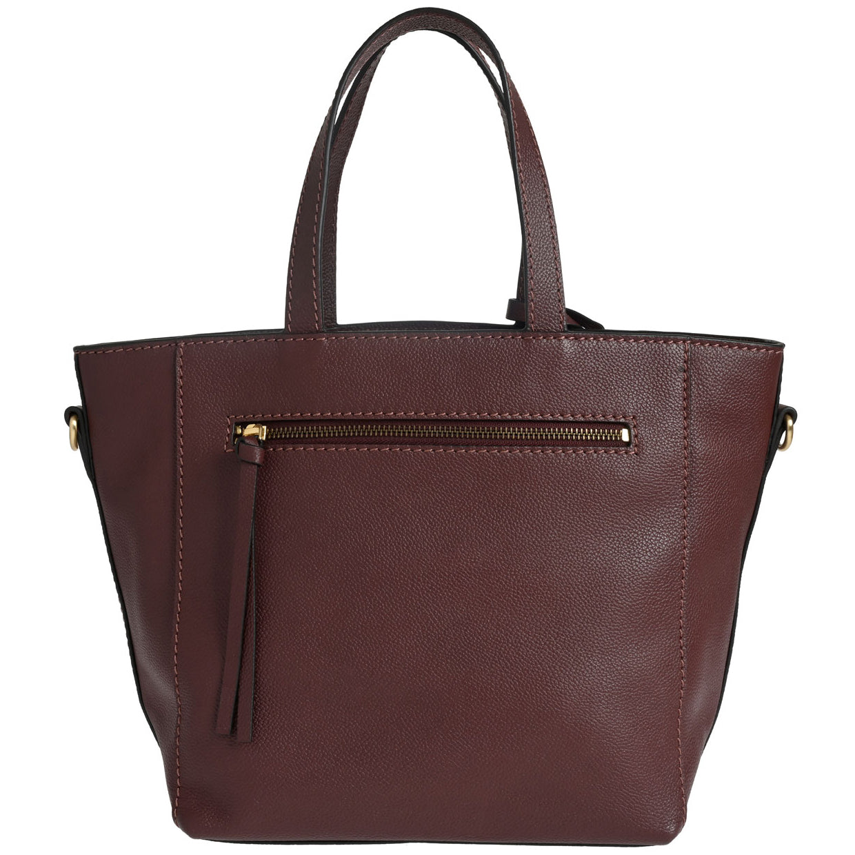 Small PARISIEN tote bag with shoulder strap - Grained leather