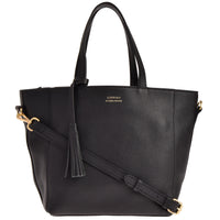 Small PARISIEN tote bag with shoulder strap - Grained leather