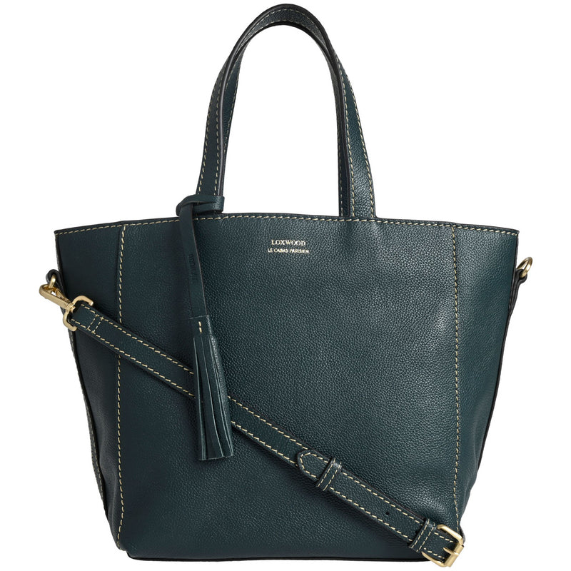 Small PARISIEN tote bag with shoulder strap - Grained leather