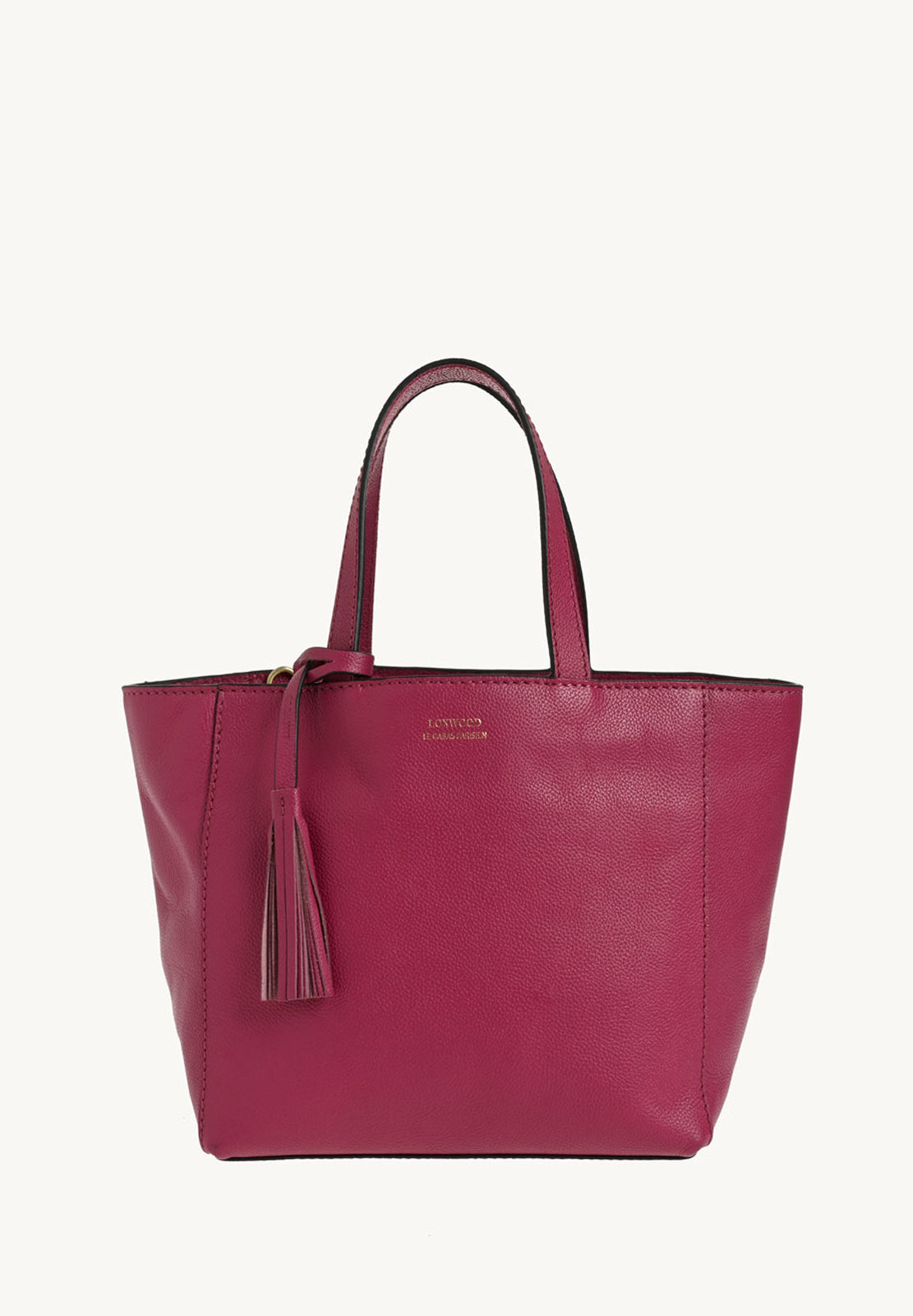Petit cabas PARISIEN - Cuir grainé Fushia