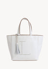 Small Parisian tote bag - Grained leather with perforated L