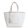 Small Parisian tote bag - Grained leather with perforated L