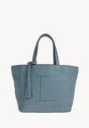 Small Parisian tote bag - Grained leather with perforated L