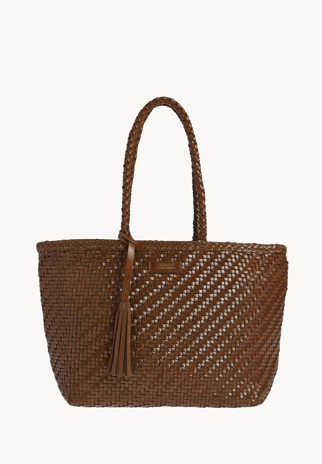 Braided Leather Parisian Tote Bag