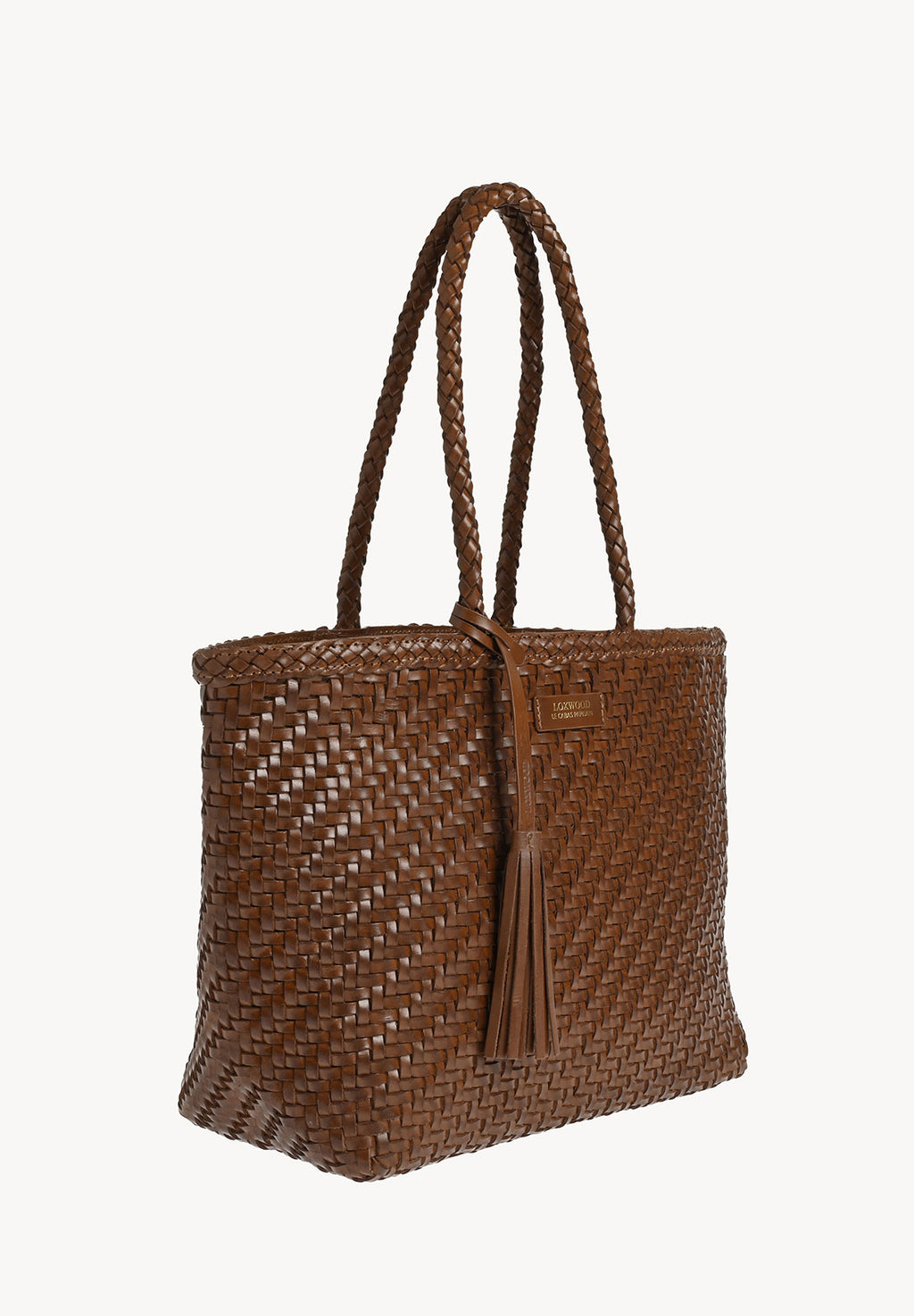 Braided Leather Parisian Tote Bag