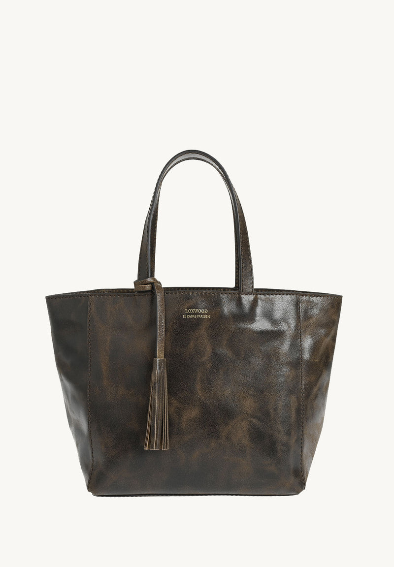 Small PARISIAN TOTE BAG - Vintage leather