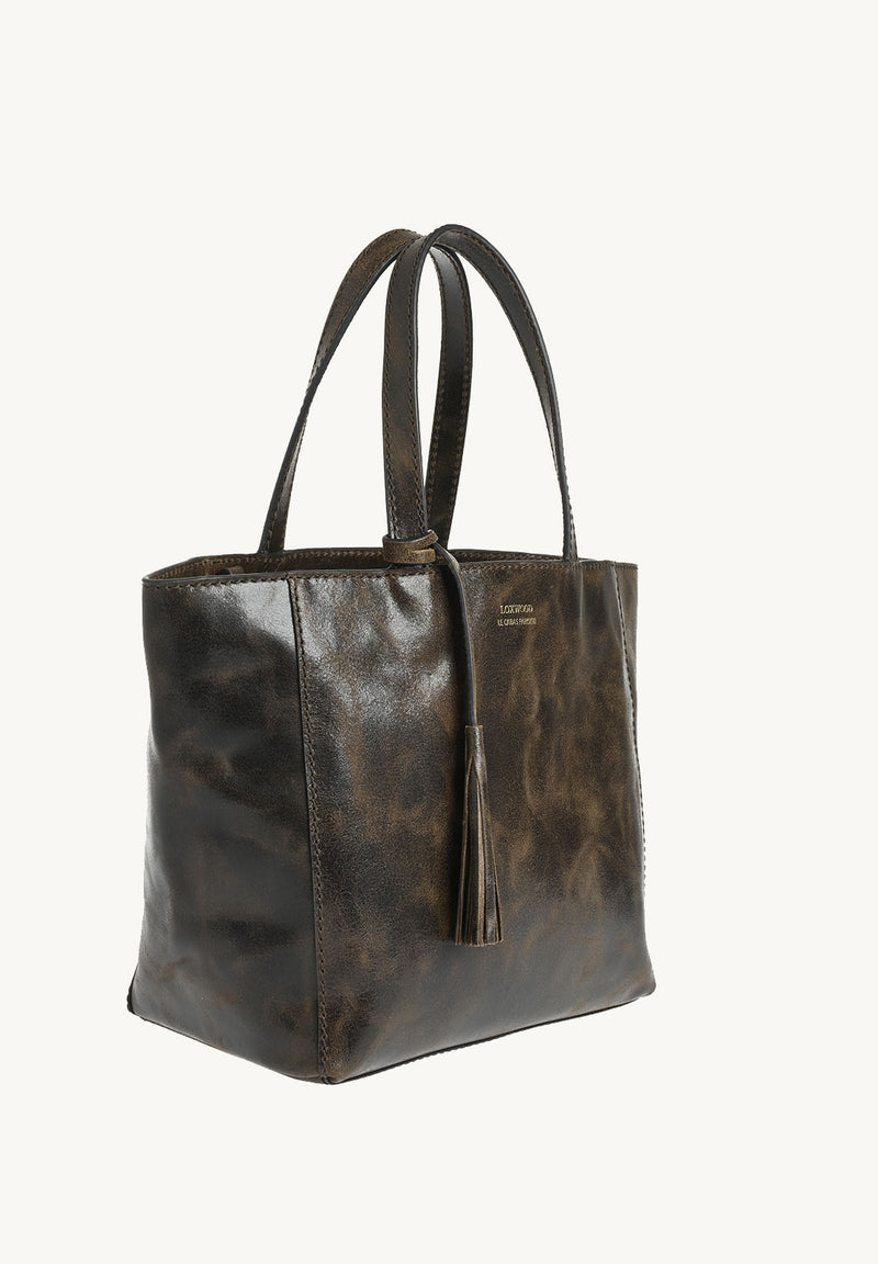 Small PARISIAN TOTE BAG - Vintage leather