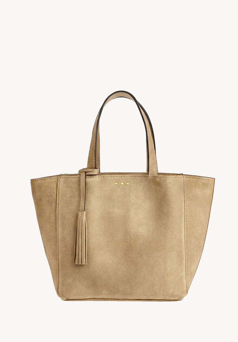 PARISIAN CABAS Small - Suede leather
