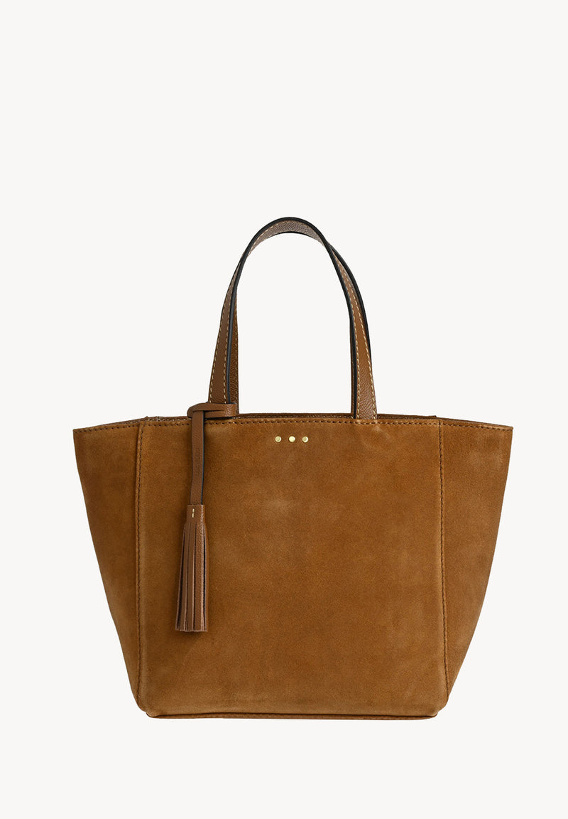 Petit CABAS PARISIEN - Cuir velours