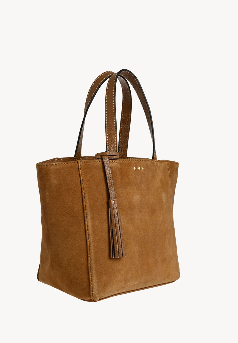 Petit CABAS PARISIEN - Cuir velours