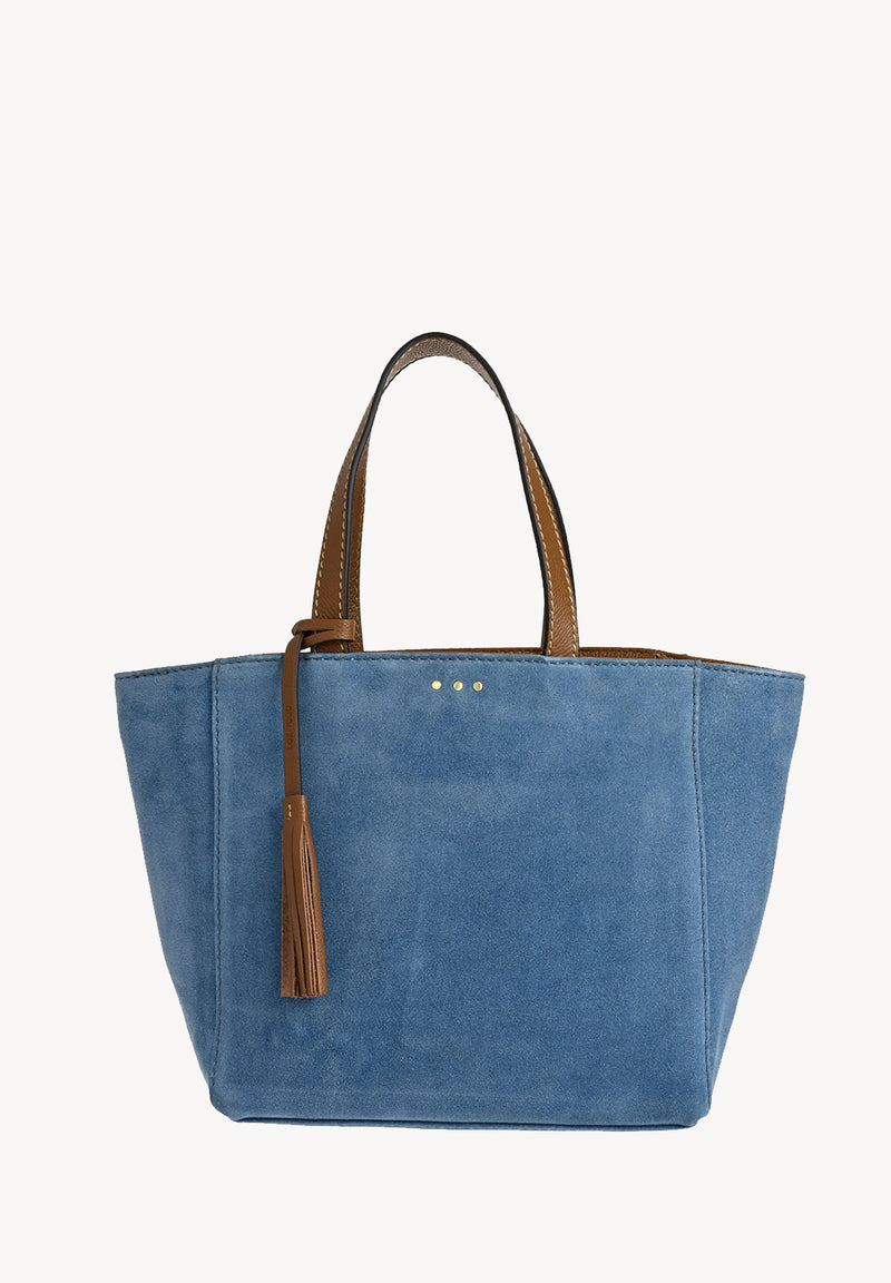 Petit CABAS PARISIEN - Cuir velours