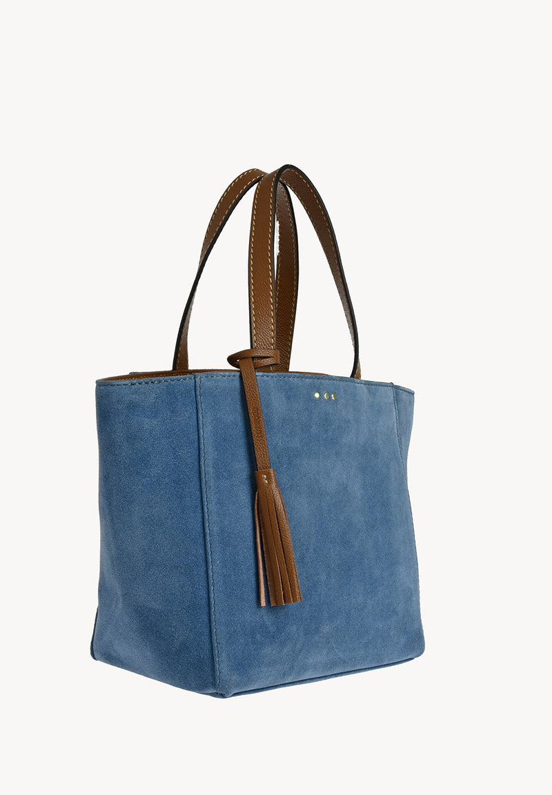 Petit CABAS PARISIEN - Cuir velours