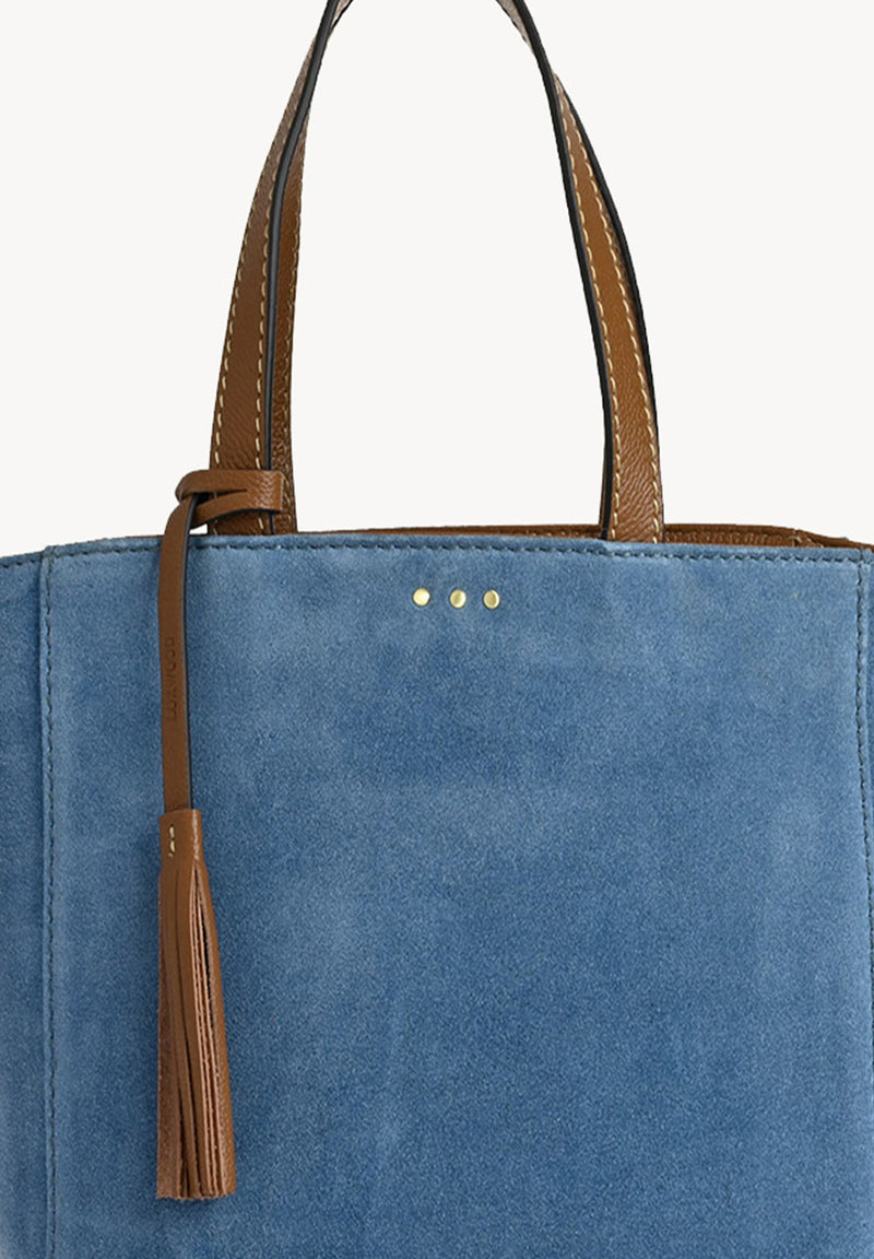 Petit CABAS PARISIEN - Cuir velours