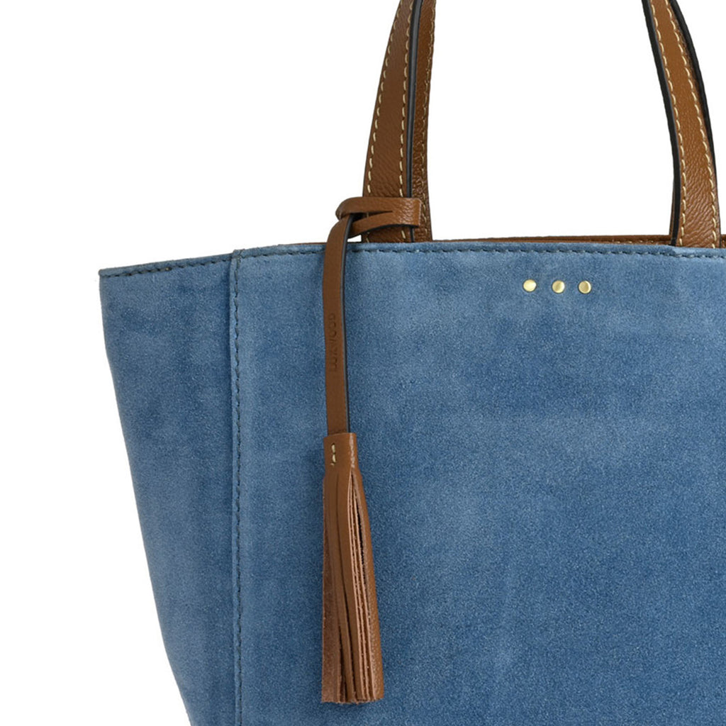 Small PARISIAN SHOPPING BAG - Suede leather