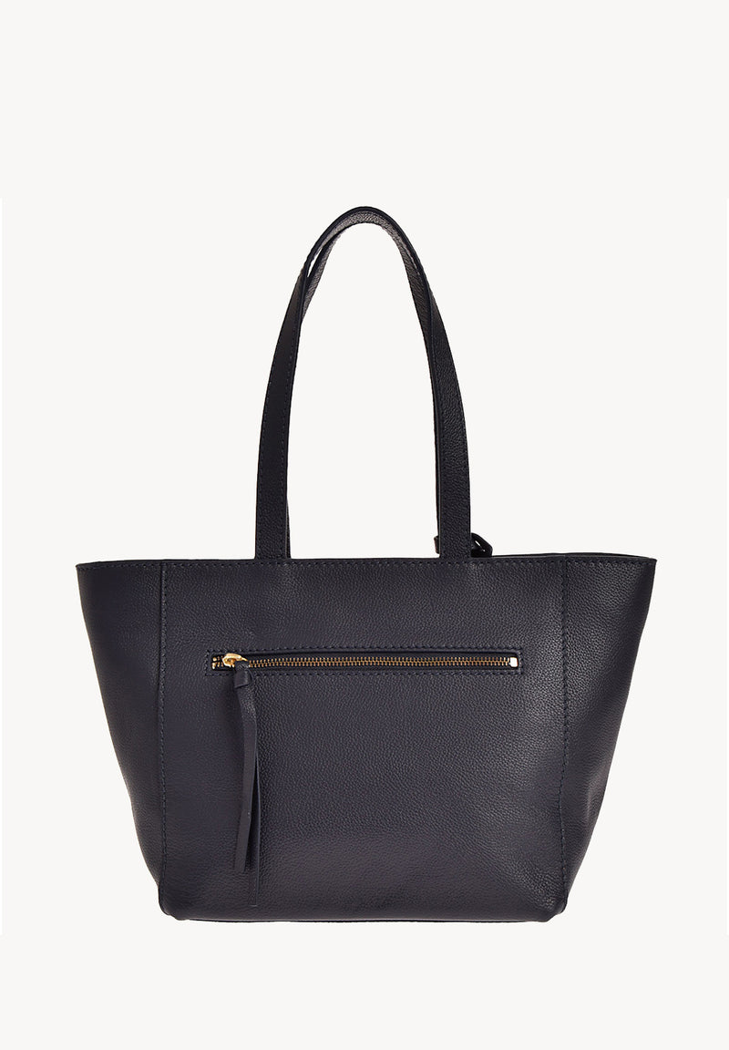 Cabas Parisien zippé en cuir grainé